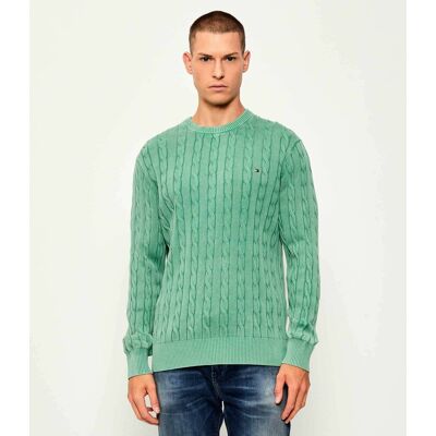 Tommy Hilfiger Sweter Regular Fit zielony XXL Tommy Hilfiger Sweter Regular Fit zielony XXL