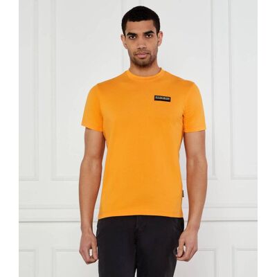 Napapijri T-shirt S-IAATO Regular Fit pomarańczowy M Napapijri T-shirt S-IAATO Regular Fit pomarańczowy M