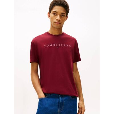 Tommy Jeans T-shirt Regular Fit bordowy XL Tommy Jeans T-shirt Regular Fit bordowy XL