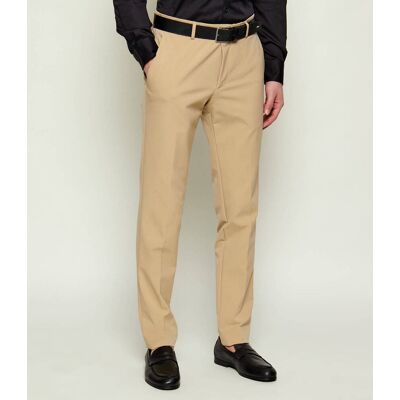 Karl Lagerfeld Spodnie Tapered fit beżowy 48 Karl Lagerfeld Spodnie Tapered fit beżowy 48