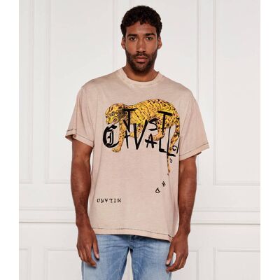 Just Cavalli T-shirt Relaxed fit beżowy M Just Cavalli T-shirt Relaxed fit beżowy M