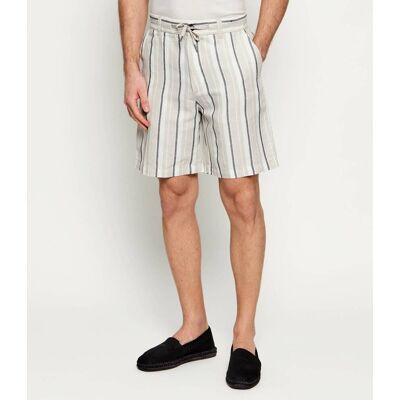 Boss ORANGE Lniane szorty chino_ST_ Straight fit beżowy 33 Boss ORANGE Lniane szorty chino_ST_ Straight fit beżowy 33