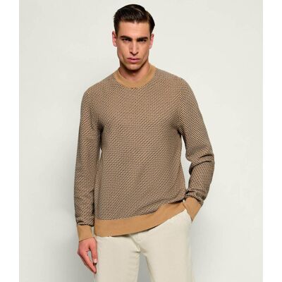Boss BLACK Sweter H-Lofranco Regular Fit beżowy L Boss BLACK Sweter H-Lofranco Regular Fit beżowy L