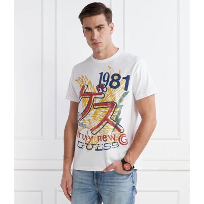Guess T-shirt Regular Fit biały M Guess T-shirt Regular Fit biały M