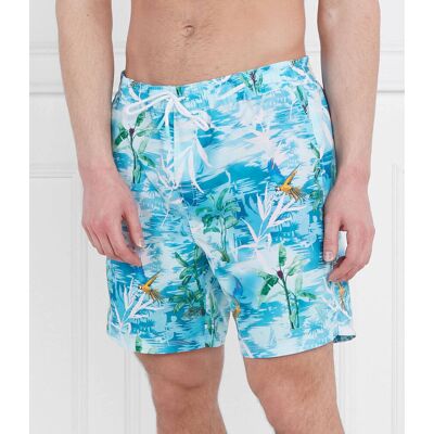 Guess Underwear Szorty kąpielowe SWIMWEAR MEDIUM HAWAII Regular Fit niebieski XXL Guess Underwear Szorty kąpielowe SWIMWEAR MEDIUM HAWAII Regular Fit niebieski XXL