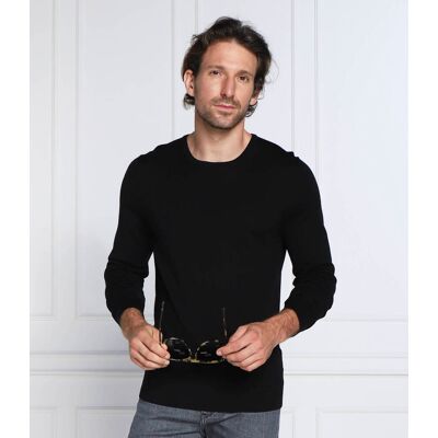 Calvin Klein Wełniany sweter Regular Fit czarny XL Calvin Klein Wełniany sweter Regular Fit czarny XL