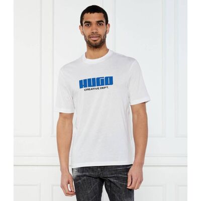 Hugo Blue T-shirt Newromi Regular Fit biały M Hugo Blue T-shirt Newromi Regular Fit biały M