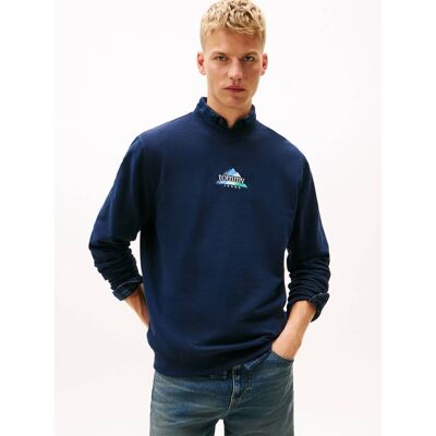 Tommy Jeans Bluza DNA PLAY CREW Regular Fit granatowy L Tommy Jeans Bluza DNA PLAY CREW Regular Fit granatowy L