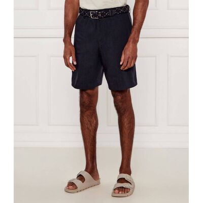 Boss BLACK Lniane szorty chino P-Peter-RDS-S-WG-252 Relaxed fit granatowy 48 Boss BLACK Lniane szorty chino P-Peter-RDS-S-WG-252 Relaxed fit granatowy 48