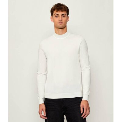 HUGO Sweter San Marc-CV Slim Fit biały XXL HUGO Sweter San Marc-CV Slim Fit biały XXL