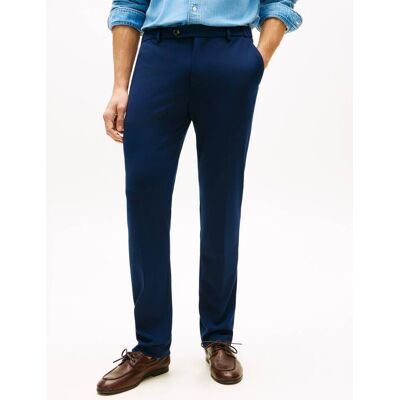 Tommy Hilfiger Spodnie chino Denton Straight fit granatowy 31/32 Tommy Hilfiger Spodnie chino Denton Straight fit granatowy 31/32