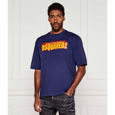 Dsquared2 T-shirt Loose fit granatowy XL Dsquared2 T-shirt Loose fit granatowy XL