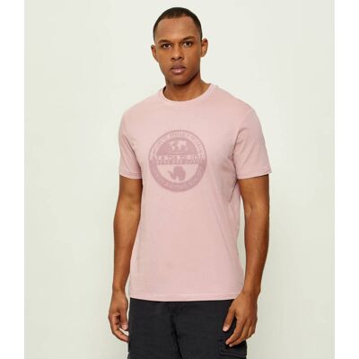 Napapijri T-shirt S-MAHSA Regular Fit różowy L Napapijri T-shirt S-MAHSA Regular Fit różowy L