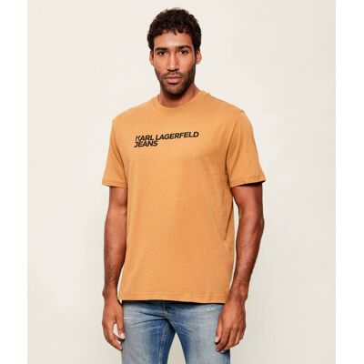 Karl Lagerfeld Jeans T-shirt Regular Fit beżowy XL Karl Lagerfeld Jeans T-shirt Regular Fit beżowy XL
