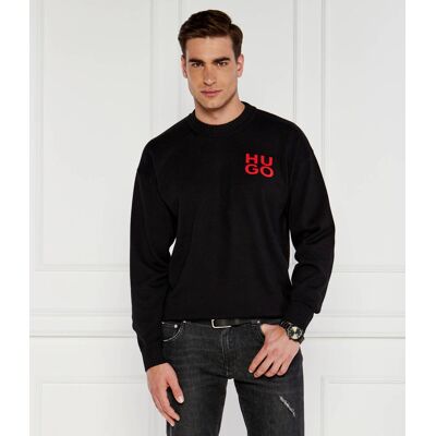 HUGO Sweter San Cassiano Regular Fit czarny XL HUGO Sweter San Cassiano Regular Fit czarny XL