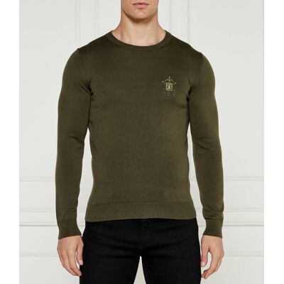 Aeronautica Militare Sweter Regular Fit butelkowa zieleń XXL Aeronautica Militare Sweter Regular Fit butelkowa zieleń XXL