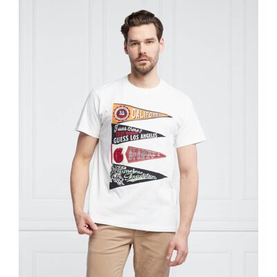 Guess T-shirt PENNANT Regular Fit biały S Guess T-shirt PENNANT Regular Fit biały S