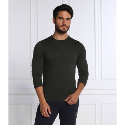 Calvin Klein Wełniany sweter Regular Fit zielony XXL Calvin Klein Wełniany sweter Regular Fit zielony XXL