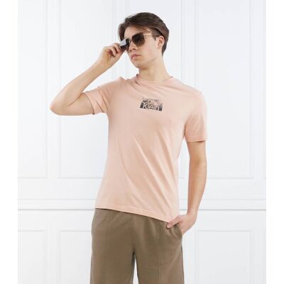 Calvin Klein T-shirt Regular Fit brzoskwiniowy L Calvin Klein T-shirt Regular Fit brzoskwiniowy L
