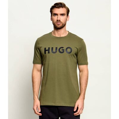 HUGO T-shirt Dulivio Regular Fit oliwkowy S HUGO T-shirt Dulivio Regular Fit oliwkowy S
