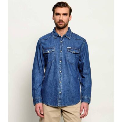 Guess Jeans Jeansowa koszula Slim Fit niebieski M Guess Jeans Jeansowa koszula Slim Fit niebieski M