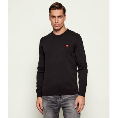 HUGO Sweter San Cassius Regular Fit czarny M HUGO Sweter San Cassius Regular Fit czarny M