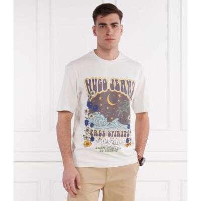 Hugo Blue T-shirt Nirito Regular Fit ecru S Hugo Blue T-shirt Nirito Regular Fit ecru S