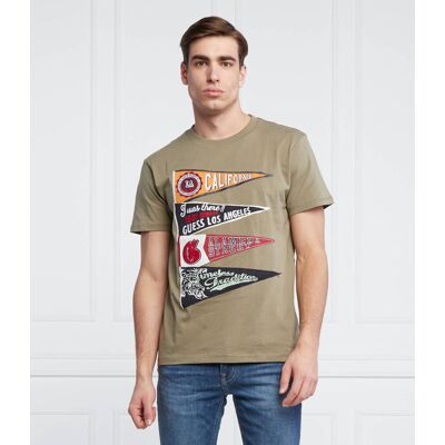 Guess T-shirt PENNANT Regular Fit khaki S Guess T-shirt PENNANT Regular Fit khaki S