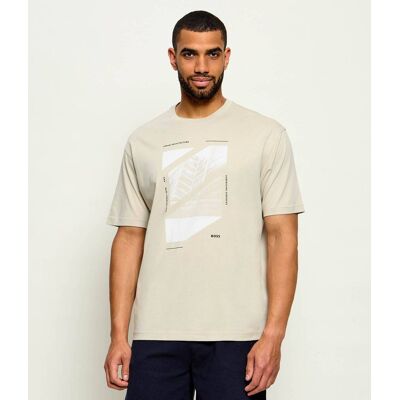 Boss ORANGE T-shirt Te_Journey Loose fit beżowy L Boss ORANGE T-shirt Te_Journey Loose fit beżowy L