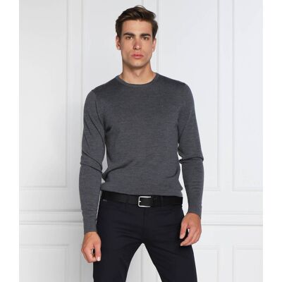 Calvin Klein Wełniany sweter Regular Fit szary S Calvin Klein Wełniany sweter Regular Fit szary S