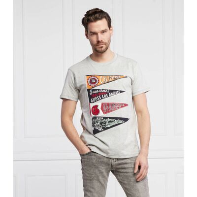 Guess T-shirt PENNANT Regular Fit szary M Guess T-shirt PENNANT Regular Fit szary M