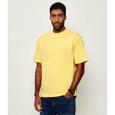 Boss ORANGE T-shirt Te_Dye Oversize fit żółty XL Boss ORANGE T-shirt Te_Dye Oversize fit żółty XL