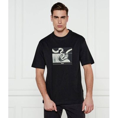 Boss ORANGE T-shirt Te_Barragan Regular Fit czarny L Boss ORANGE T-shirt Te_Barragan Regular Fit czarny L