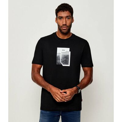 Boss ORANGE T-shirt Te_brokenic Regular Fit czarny L Boss ORANGE T-shirt Te_brokenic Regular Fit czarny L