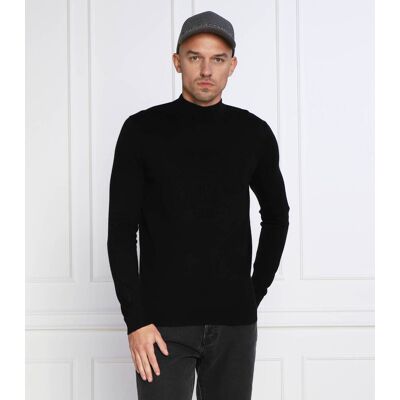 Karl Lagerfeld Sweter Slim Fit z dodatkiem wełny czarny XL Karl Lagerfeld Sweter Slim Fit z dodatkiem wełny czarny XL