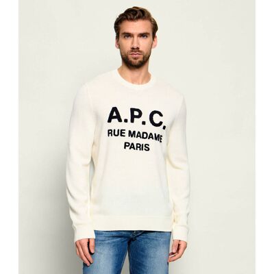 A.P.C. Wełniany sweter Maurice Regular Fit kremowy XXL A.P.C. Wełniany sweter Maurice Regular Fit kremowy XXL