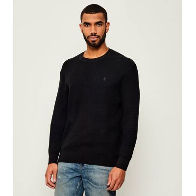 Calvin Klein Sweter Regular Fit czarny XL Calvin Klein Sweter Regular Fit czarny XL