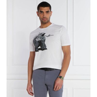HUGO T-shirt Dibeach Regular Fit biały L HUGO T-shirt Dibeach Regular Fit biały L