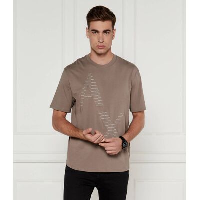 Giorgio Armani Exchange T-shirt Regular Fit brązowy S Giorgio Armani Exchange T-shirt Regular Fit brązowy S