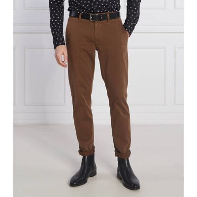 Boss ORANGE Spodnie chino Schino-Taber Tapered brązowy 34/32 Boss ORANGE Spodnie chino Schino-Taber Tapered brązowy 34/32