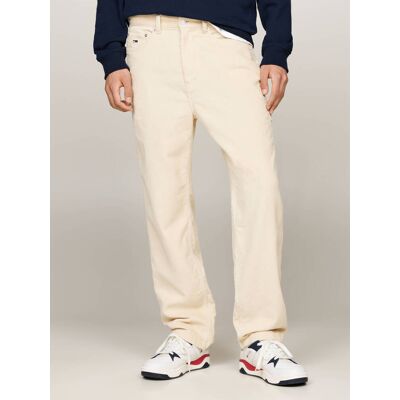 Tommy Jeans Spodnie Relaxed fit sztruks ecru 31/32 Tommy Jeans Spodnie Relaxed fit sztruks ecru 31/32