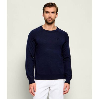 A.P.C. Wełniany sweter Regular Fit granatowy M A.P.C. Wełniany sweter Regular Fit granatowy M