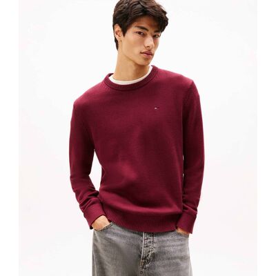 Tommy Jeans Sweter Slim Fit bordowy M Tommy Jeans Sweter Slim Fit bordowy M