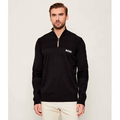 Boss GREEN Sweter K_Hydro QZ-1 Regular Fit stretch czarny XXL Boss GREEN Sweter K_Hydro QZ-1 Regular Fit stretch czarny XXL