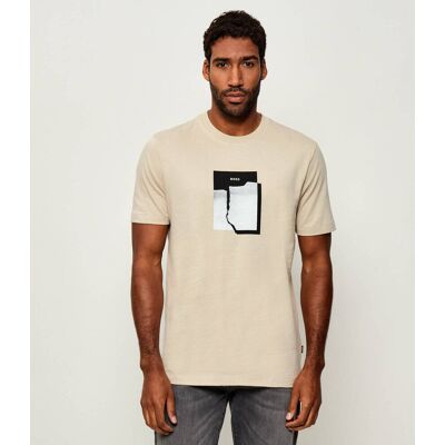 Boss ORANGE T-shirt Te_brokenic Regular Fit beżowy XXL Boss ORANGE T-shirt Te_brokenic Regular Fit beżowy XXL