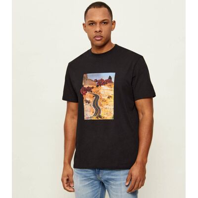 HUGO T-shirt Dikerd Relaxed fit czarny XS HUGO T-shirt Dikerd Relaxed fit czarny XS