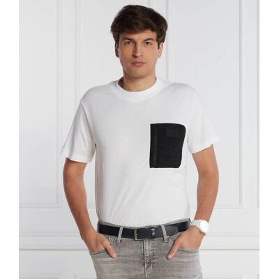 Calvin Klein Jeans T-shirt MIX MEDIA Regular Fit biały S Calvin Klein Jeans T-shirt MIX MEDIA Regular Fit biały S