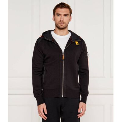 PARAJUMPERS Wełniany sweter DOMINIC Regular Fit czarny M PARAJUMPERS Wełniany sweter DOMINIC Regular Fit czarny M