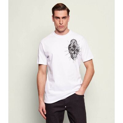 Philipp Plein T-shirt Skull Tattoo Regular Fit biały L Philipp Plein T-shirt Skull Tattoo Regular Fit biały L