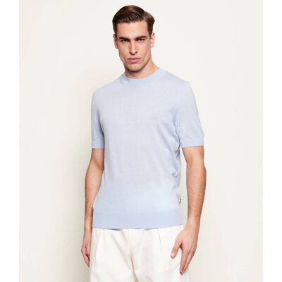 Boss BLACK Wełniany sweter H-Umauro Regular Fit błękitny S Boss BLACK Wełniany sweter H-Umauro Regular Fit błękitny S